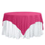 Polyester 70"x70" Table Overlay Square Tablecloth Fuchsia - Wrinkle-Resistant & Durable Table Cover