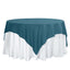 Polyester 70"x70" Table Overlay Square Tablecloth Peacock Teal - Wrinkle-Resistant & Durable Table Cover