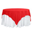 Polyester 70"x70" Table Overlay Square Tablecloth Red - Wrinkle-Resistant & Durable Table Cover