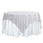 Polyester 70"x70" Table Overlay Square Tablecloth Silver - Wrinkle-Resistant & Durable Table Cover