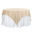Polyester 70"x70" Table Overlay Square Tablecloth Nude - Wrinkle-Resistant & Durable Table Cover