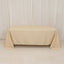 Polyester 72"x120" Rectangle Tablecloth Beige - Durable and Stylish Table Cover - Linen Luxes