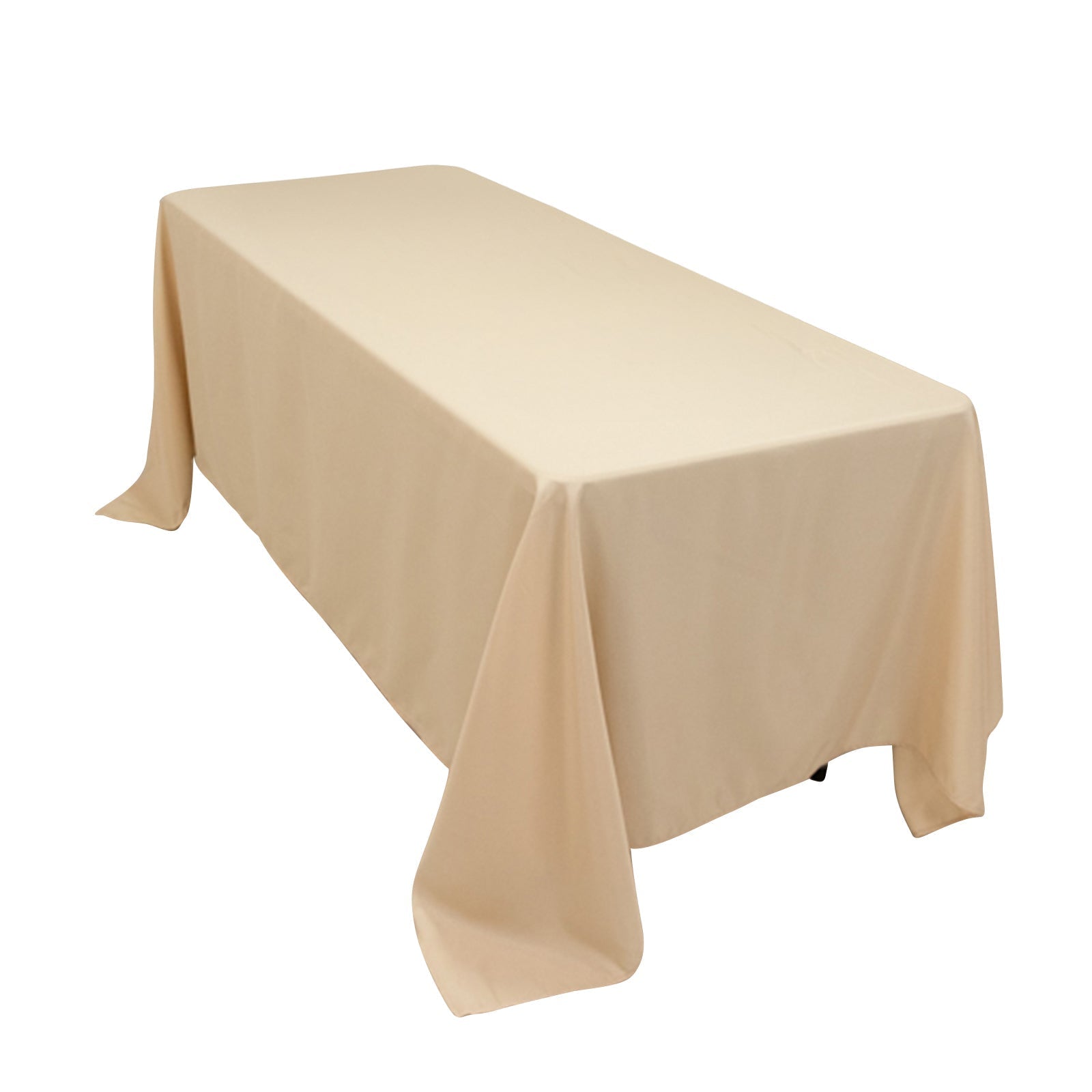 Polyester 72"x120" Rectangle Tablecloth Beige - Durable and Stylish Table Cover - Linen Luxes