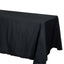 Polyester 72"x120" Rectangle Tablecloth Black - Durable and Stylish for Events - Linen Luxes
