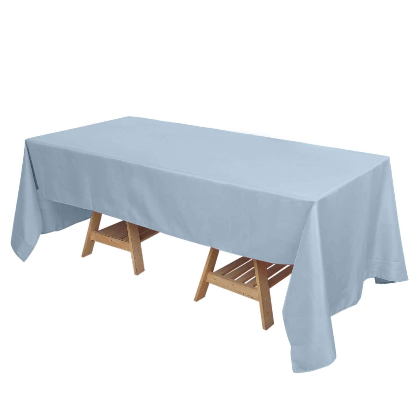 Polyester 72"x120" Rectangle Tablecloth Dusty Blue - Durable and Stylish Table Cover - Linen Luxes