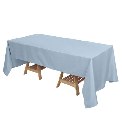 Polyester 72"x120" Rectangle Tablecloth Dusty Blue - Durable and Stylish Table Cover - Linen Luxes
