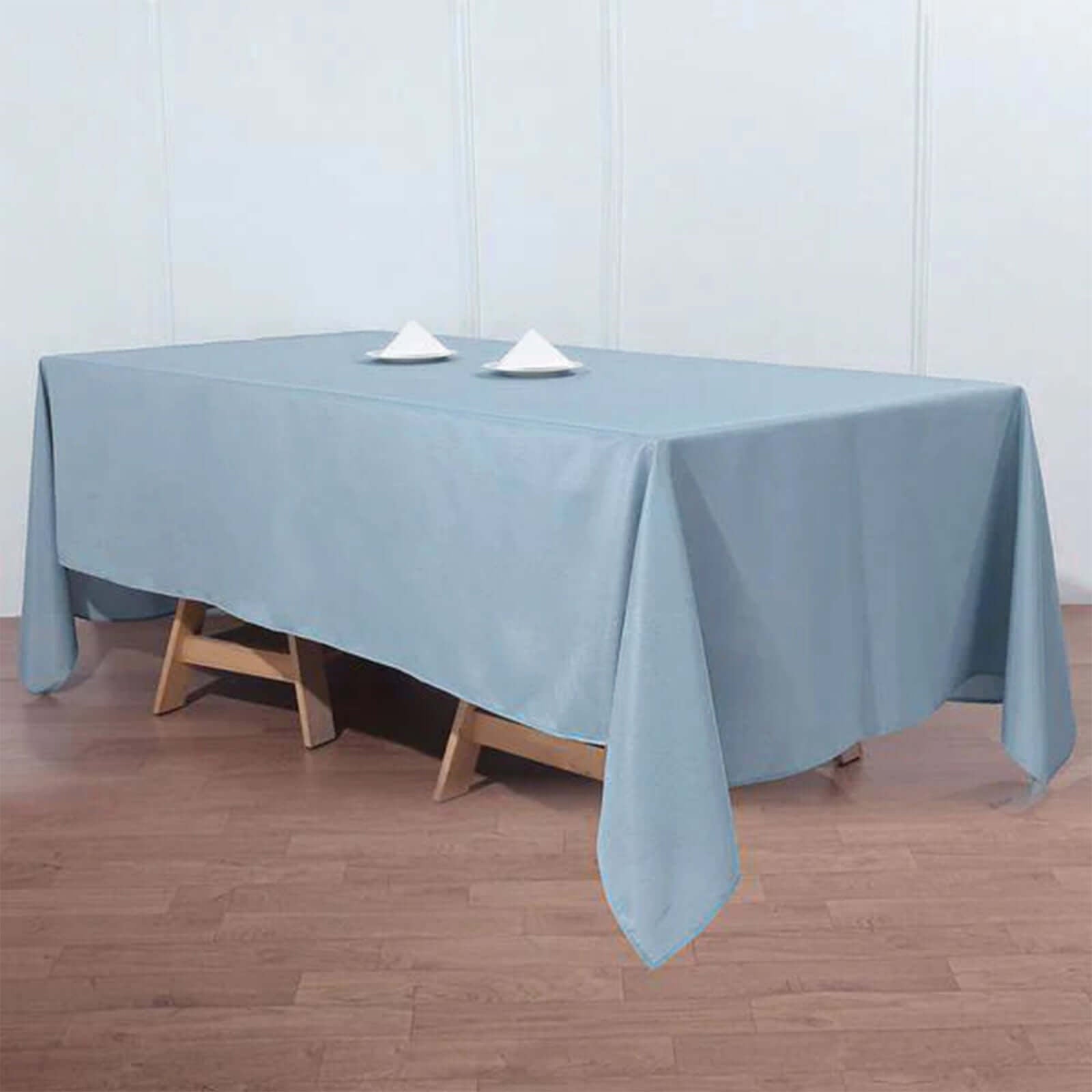 Polyester 72"x120" Rectangle Tablecloth Dusty Blue - Durable and Stylish Table Cover - Linen Luxes