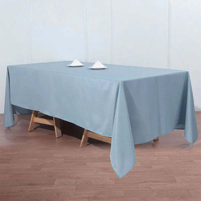 Polyester 72"x120" Rectangle Tablecloth Dusty Blue - Durable and Stylish Table Cover - Linen Luxes