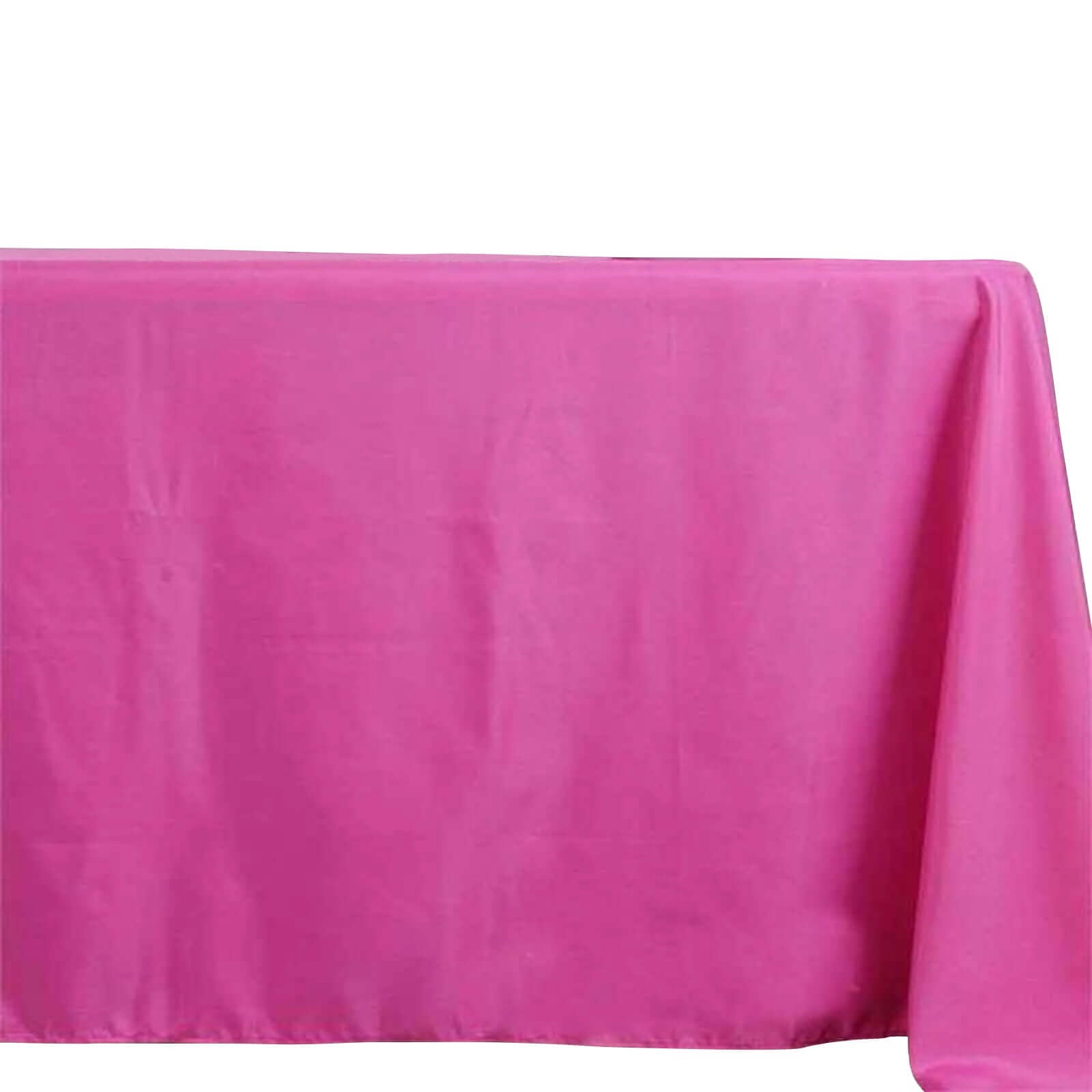Polyester 72"x120" Rectangle Tablecloth Fuchsia - Durable and Stylish Table Cover - Linen Luxes