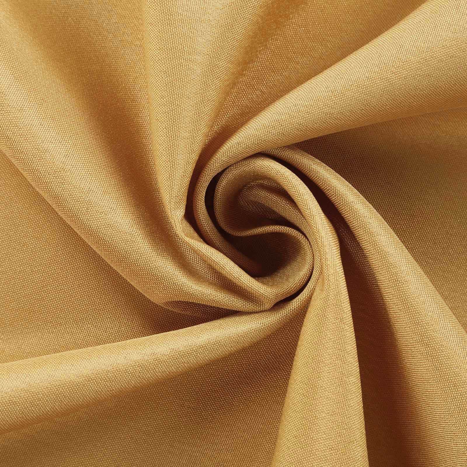 Polyester 72"x120" Rectangle Tablecloth Gold - Durable and Stylish for Events - Linen Luxes