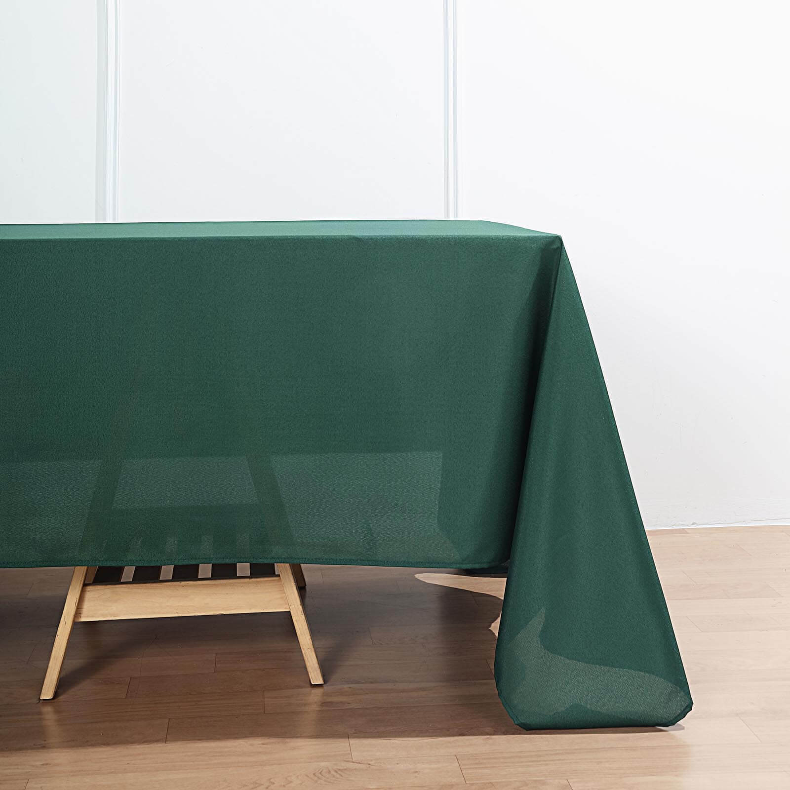 Polyester 72"x120" Rectangle Tablecloth Hunter Emerald Green - Durable and Stylish Table Cover - Linen Luxes