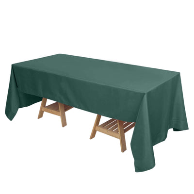 Polyester 72"x120" Rectangle Tablecloth Hunter Emerald Green - Durable and Stylish Table Cover - Linen Luxes