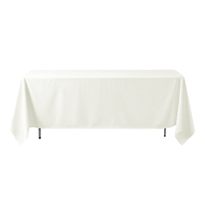 Polyester 72"x120" Rectangle Tablecloth Ivory - Durable and Stylish Table Cover - Linen Luxes