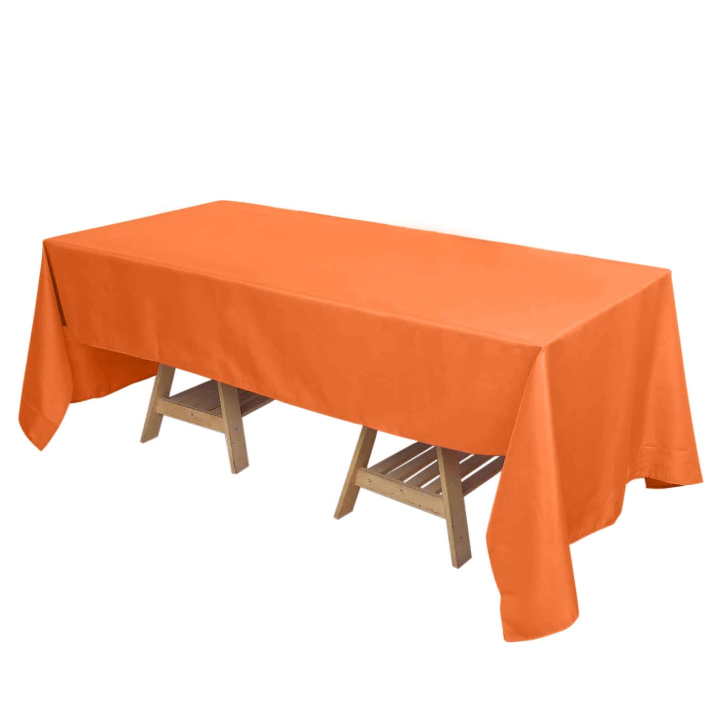 Polyester 72"x120" Rectangle Tablecloth Orange - Durable and Stylish Table Cover - Linen Luxes
