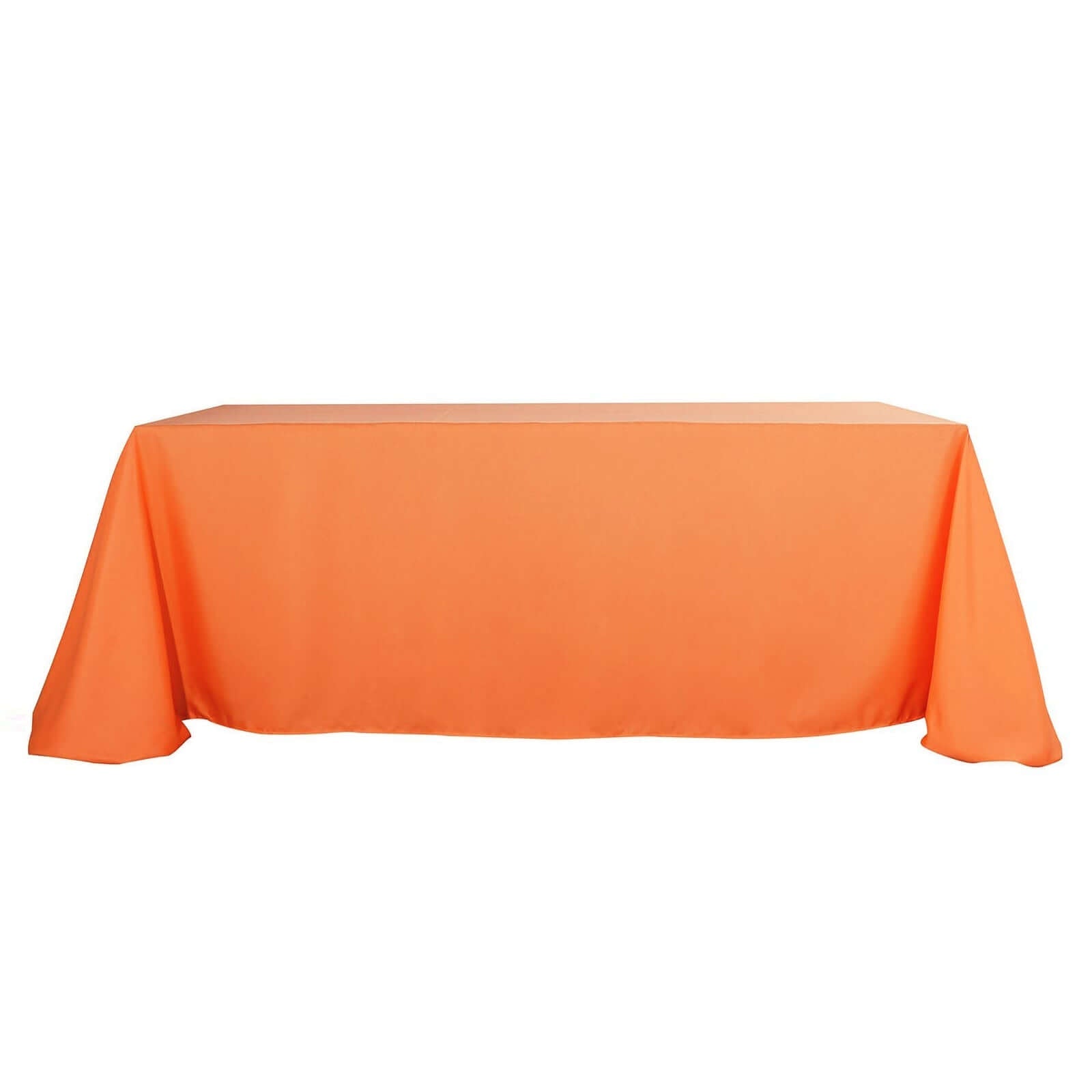 Polyester 72"x120" Rectangle Tablecloth Orange - Durable and Stylish Table Cover - Linen Luxes