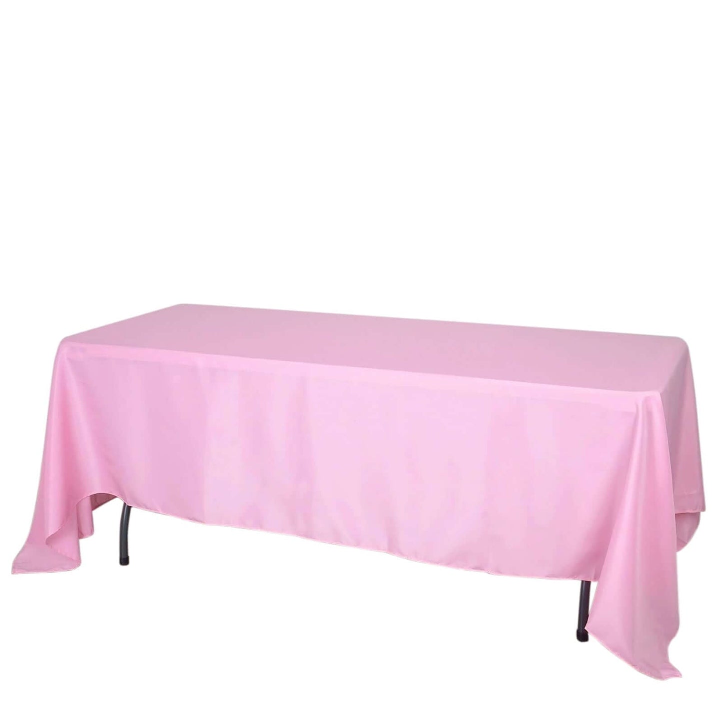 Polyester 72"x120" Rectangle Tablecloth Pink - Durable and Stylish Table Cover - Linen Luxes