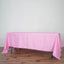 Polyester 72"x120" Rectangle Tablecloth Pink - Durable and Stylish Table Cover - Linen Luxes