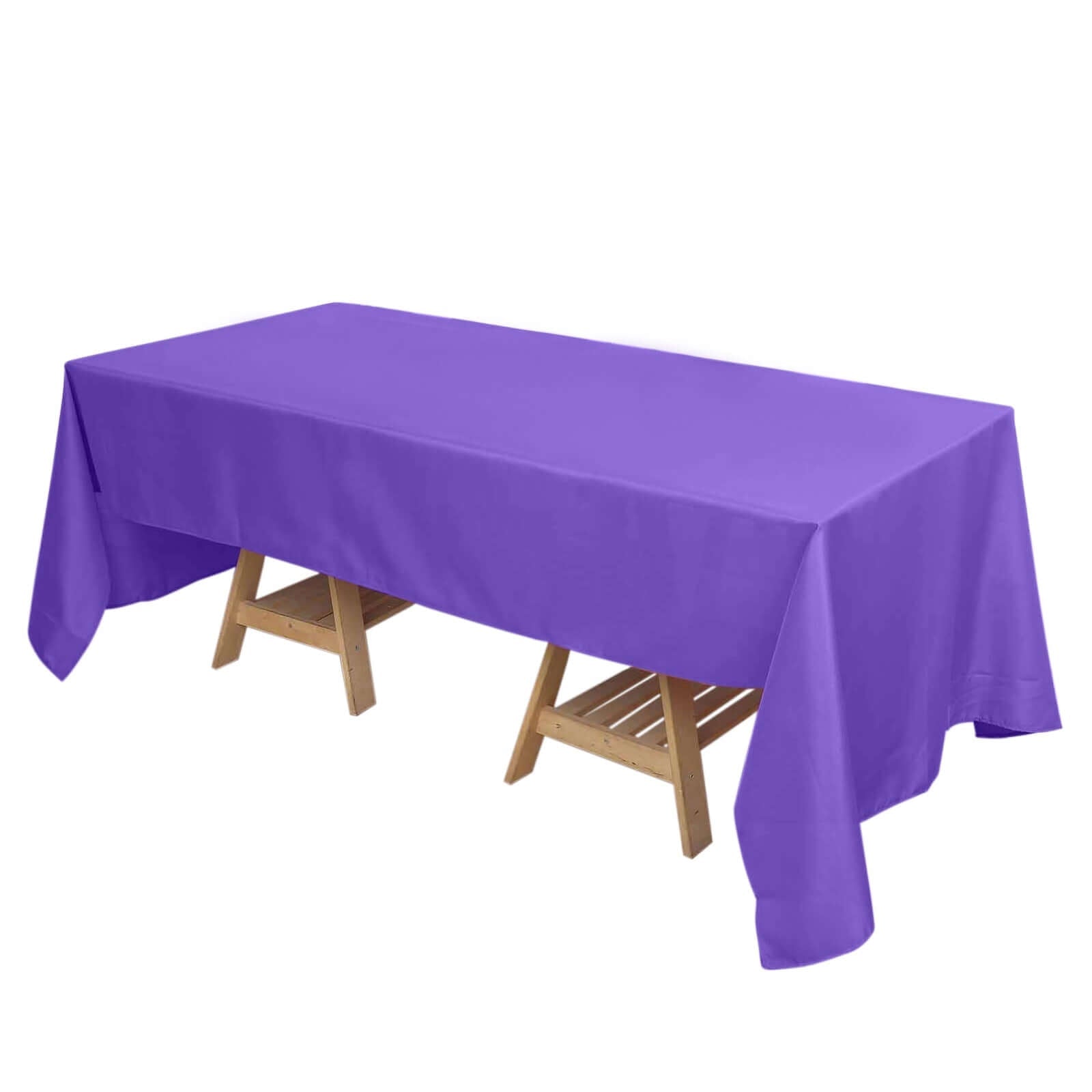Polyester 72"x120" Rectangle Tablecloth Purple - Durable and Stylish Table Cover - Linen Luxes