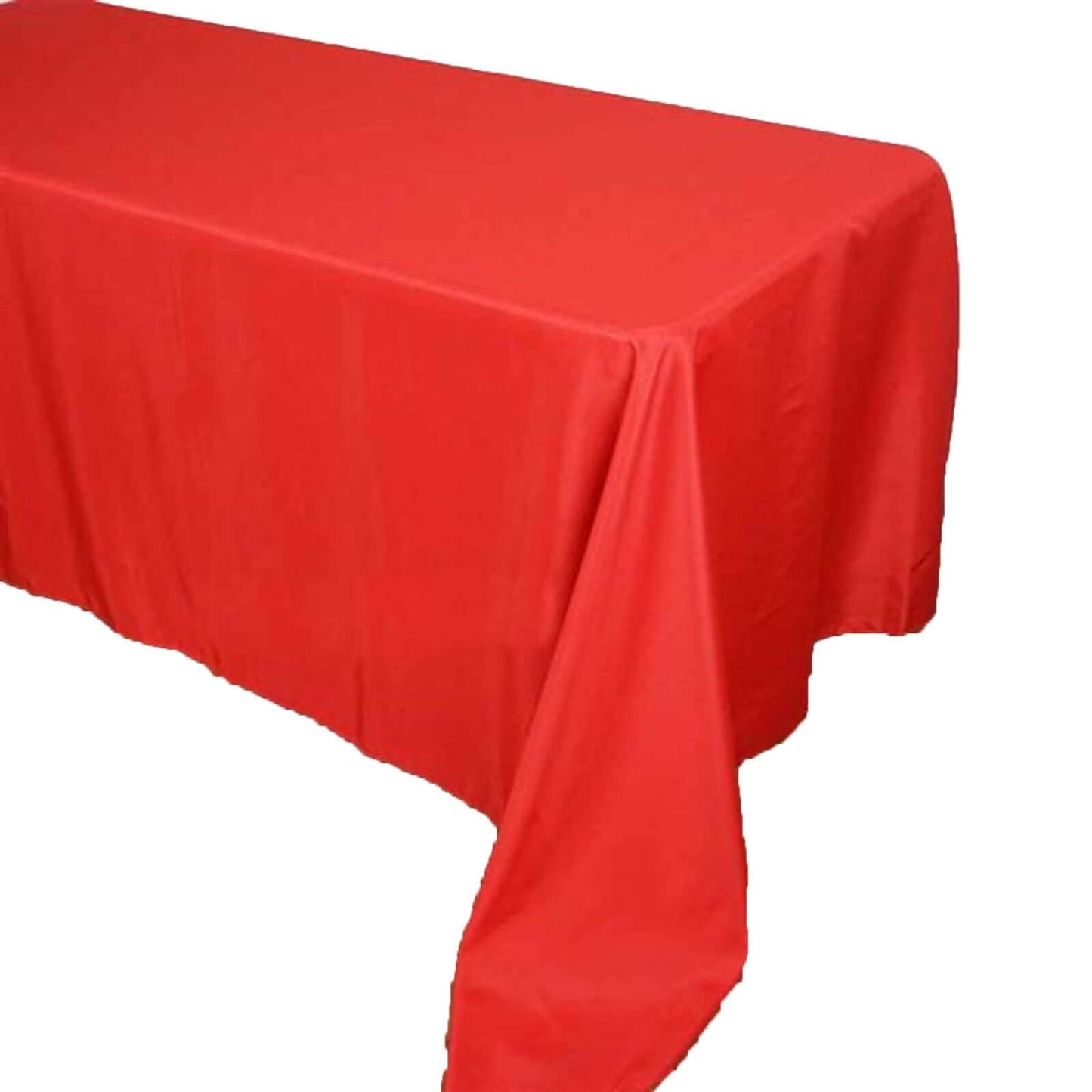 Polyester 72"x120" Rectangle Tablecloth Red - Durable and Stylish Table Cover - Linen Luxes