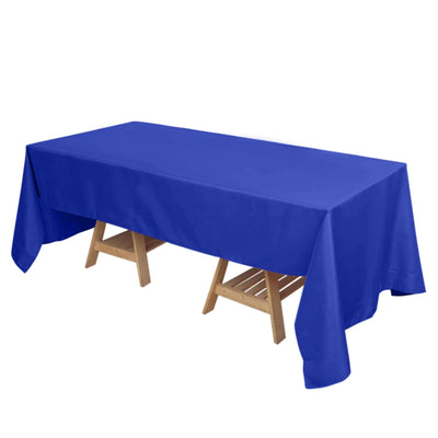 Polyester 72"x120" Rectangle Tablecloth Royal Blue - Durable and Stylish Table Cover - Linen Luxes