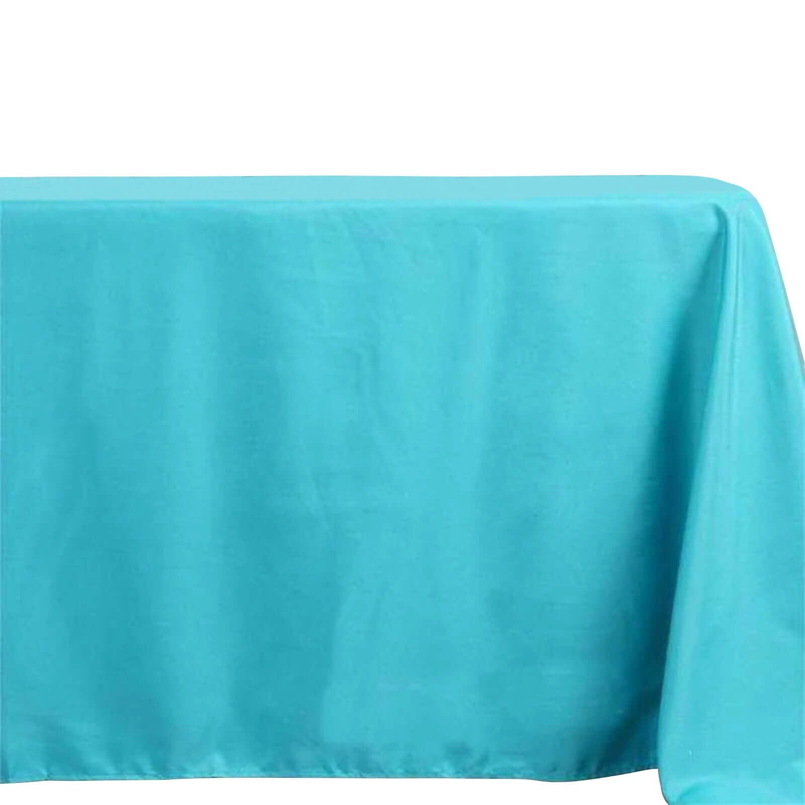Polyester 72"x120" Rectangle Tablecloth Turquoise - Durable and Stylish Table Cover - Linen Luxes
