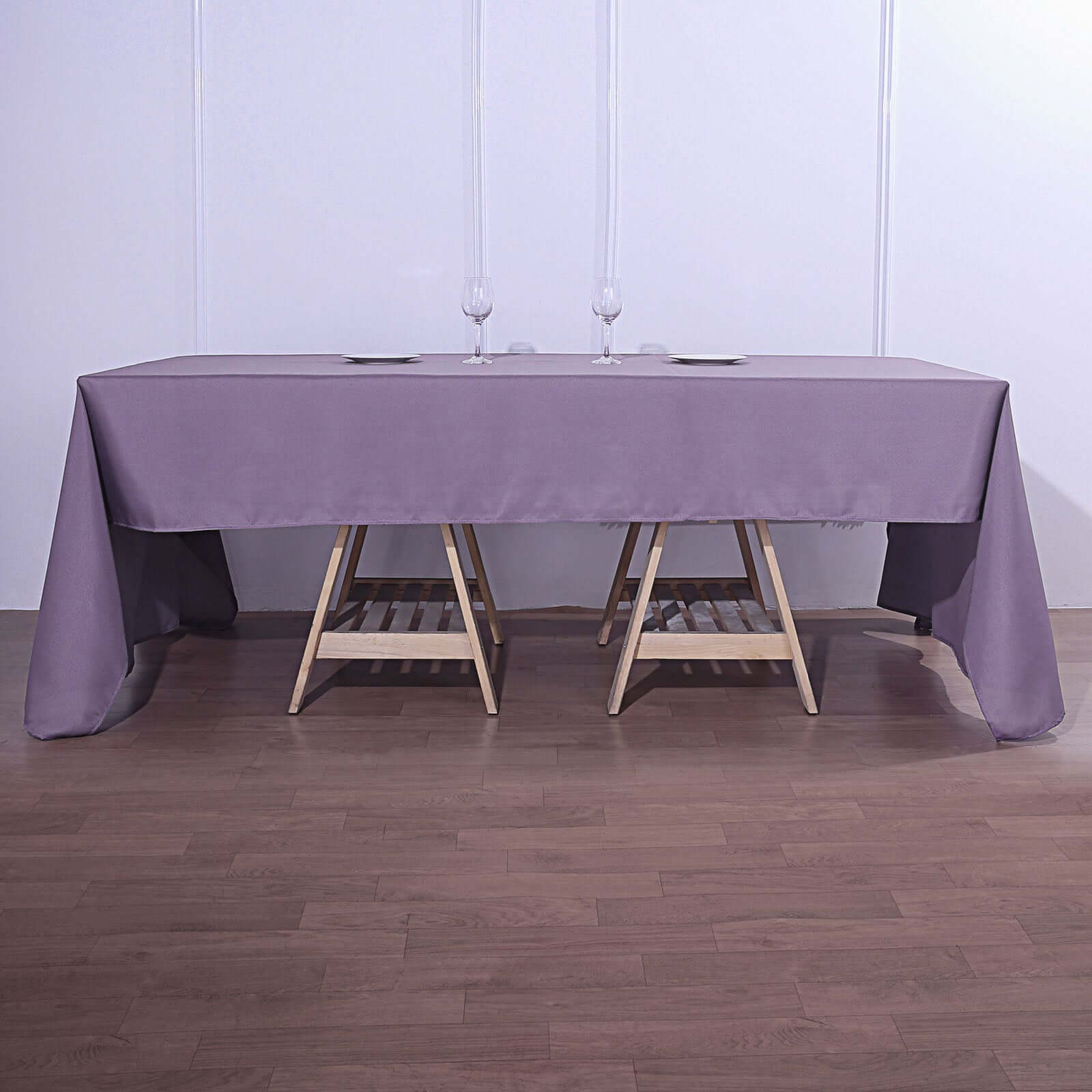 Polyester 72"x120" Rectangle Tablecloth Violet Amethyst - Durable and Stylish Table Cover - Linen Luxes