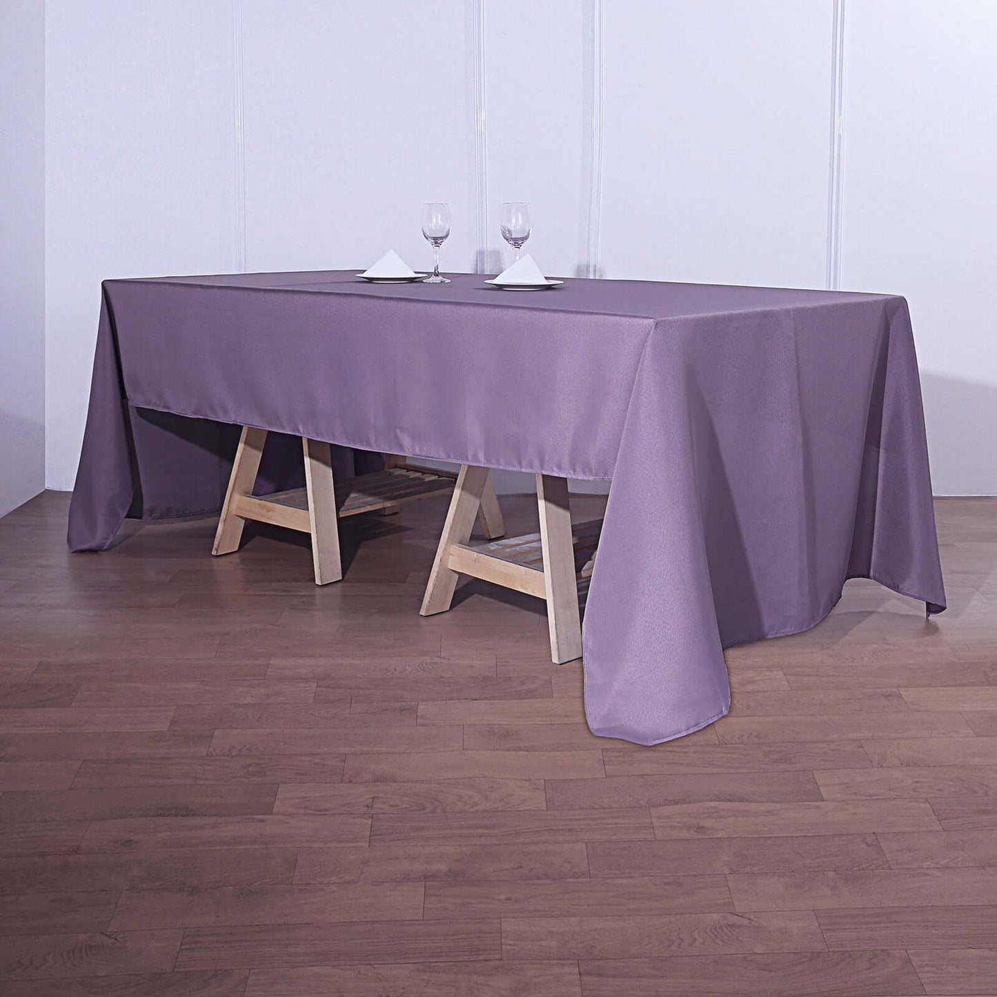 Polyester 72"x120" Rectangle Tablecloth Violet Amethyst - Durable and Stylish Table Cover - Linen Luxes