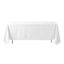 Polyester 72"x120" Rectangle Tablecloth White - Durable and Stylish Table Cover for Events - Linen Luxes