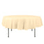 Polyester 90" Round Tablecloth Beige - Stain & Wrinkle - Resistant Table Cover - Linen Luxes