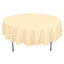 Polyester 90" Round Tablecloth Beige - Stain & Wrinkle - Resistant Table Cover - Linen Luxes