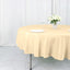 Polyester 90" Round Tablecloth Beige - Stain & Wrinkle - Resistant Table Cover - Linen Luxes