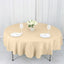 Polyester 90" Round Tablecloth Beige - Stain & Wrinkle - Resistant Table Cover - Linen Luxes