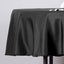 Polyester 90" Round Tablecloth Black - Stain and Wrinkle - Resistant Table Cover for Party & Gatherings - Linen Luxes