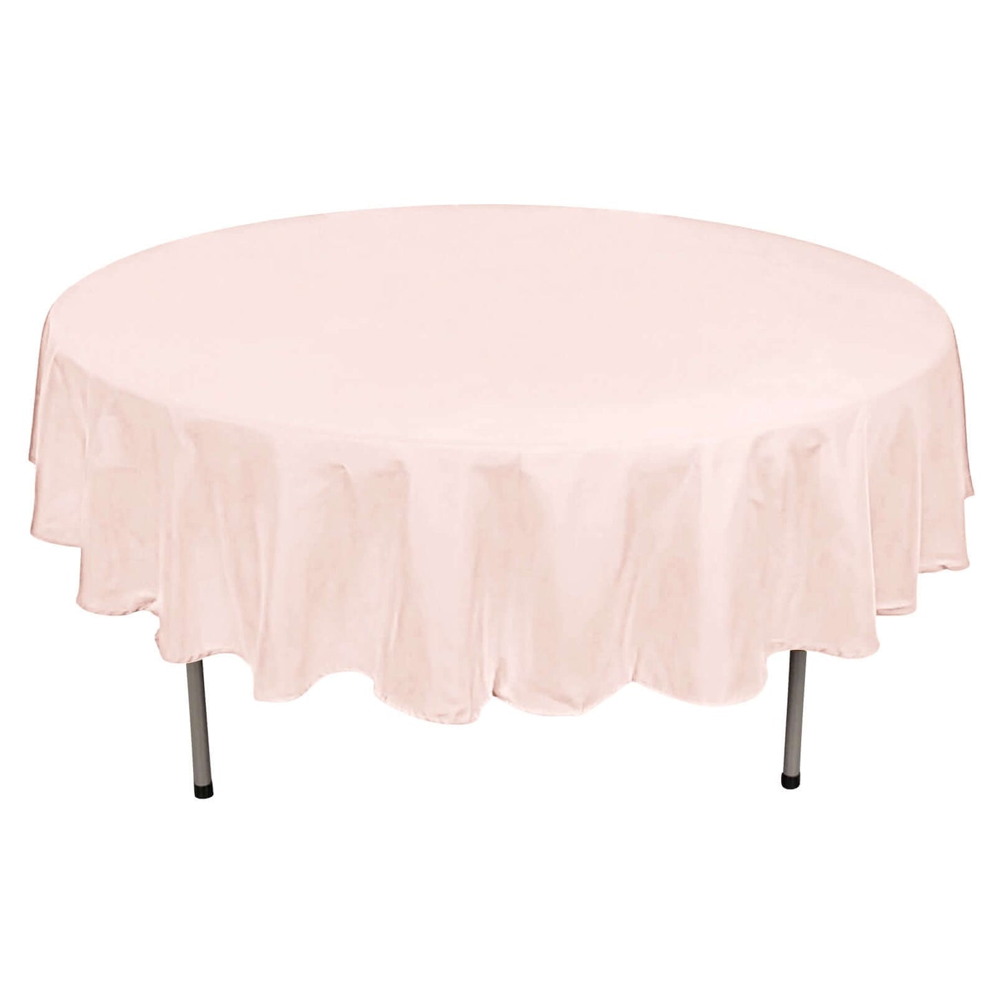 Polyester 90" Round Tablecloth Blush - Stain & Wrinkle - Resistant Table Cover - Linen Luxes