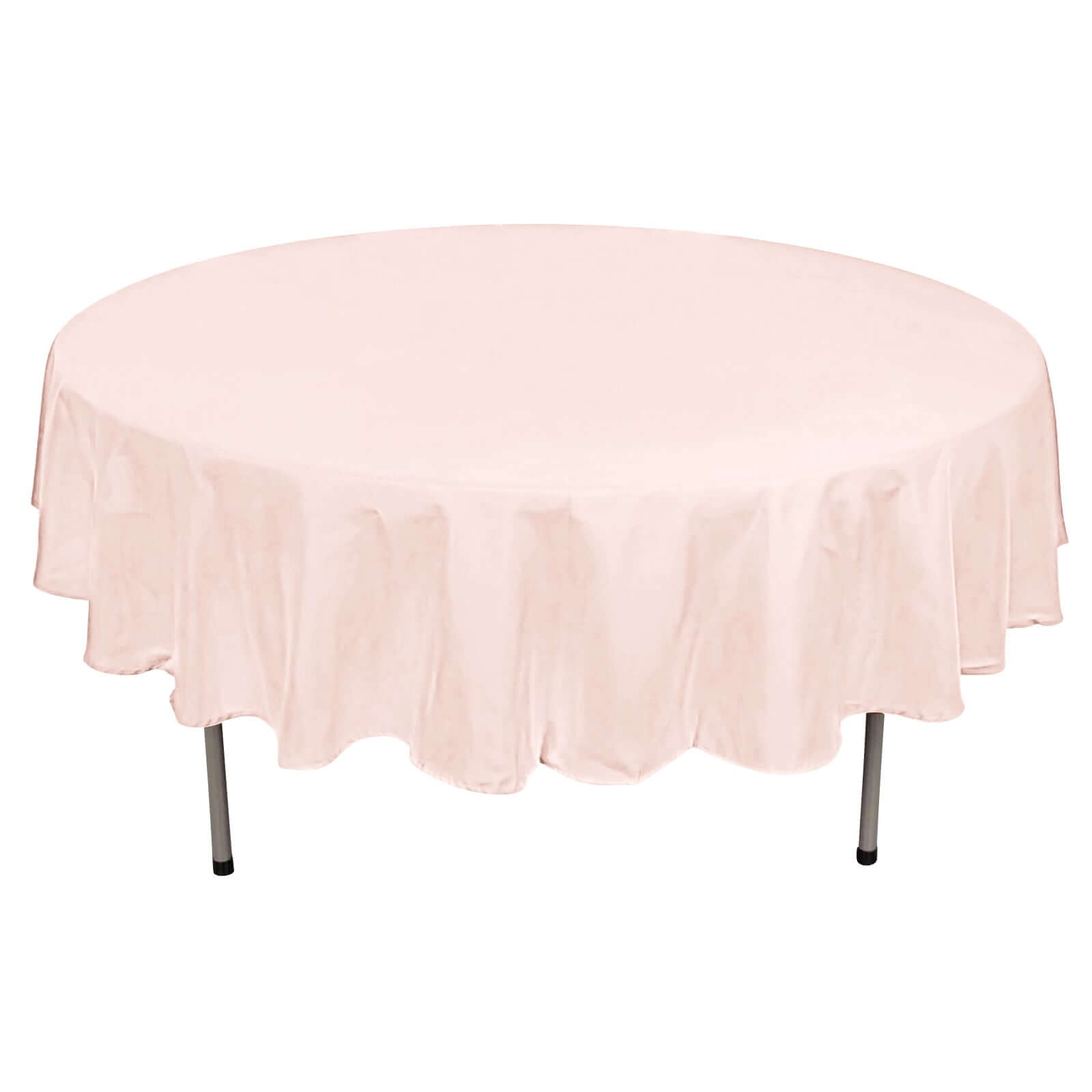 Polyester 90" Round Tablecloth Blush - Stain & Wrinkle - Resistant Table Cover - Linen Luxes
