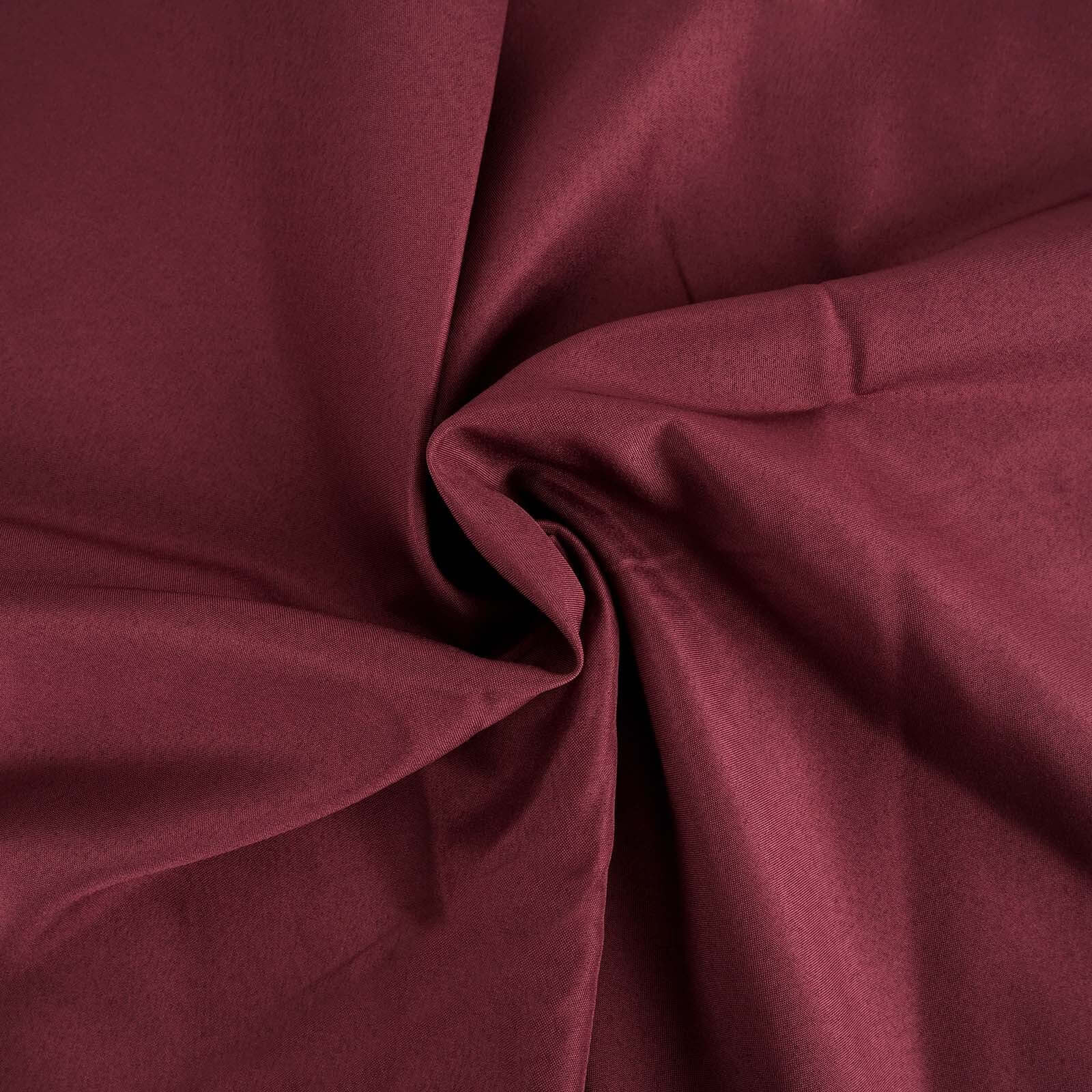 Polyester 90" Round Tablecloth Burgundy - Stain & Wrinkle - Resistant Table Cover - Linen Luxes