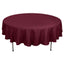 Polyester 90" Round Tablecloth Burgundy - Stain & Wrinkle - Resistant Table Cover - Linen Luxes