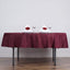 Polyester 90" Round Tablecloth Burgundy - Stain & Wrinkle - Resistant Table Cover - Linen Luxes