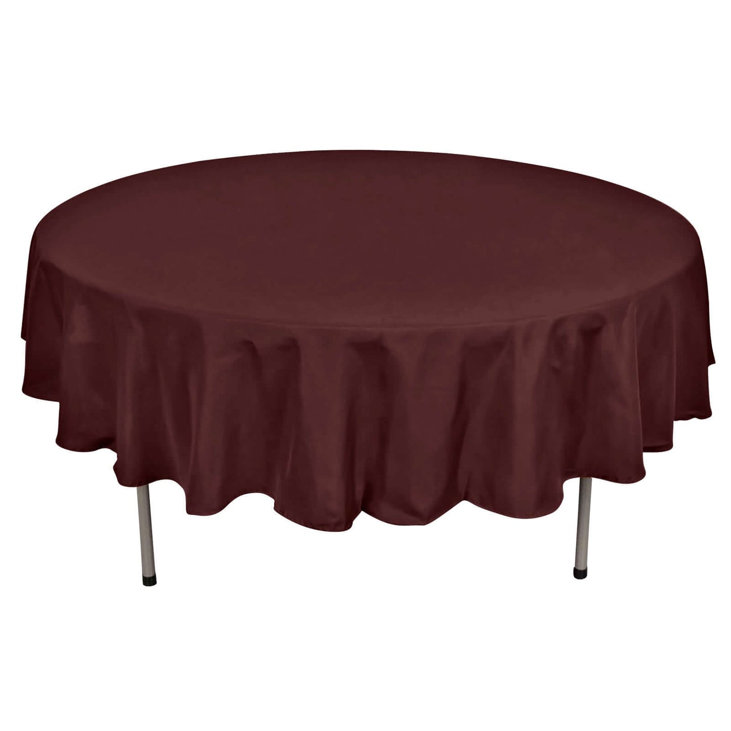 Polyester 90" Round Tablecloth Chocolate - Stain & Wrinkle - Resistant Table Cover - Linen Luxes