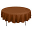 Polyester 90" Round Tablecloth Cinnamon Brown - Stain & Wrinkle-Resistant Table Cover