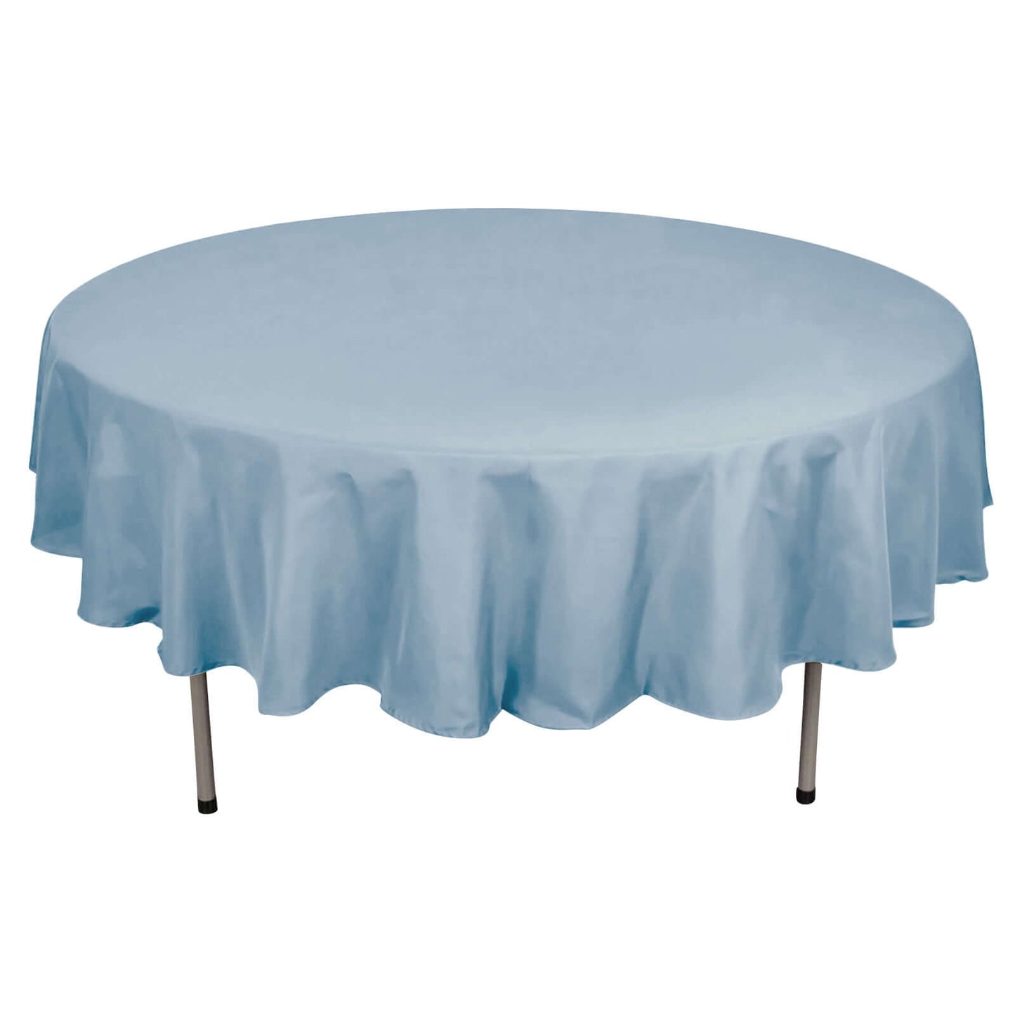 Polyester 90" Round Tablecloth Dusty Blue - Stain & Wrinkle - Resistant Table Cover - Linen Luxes