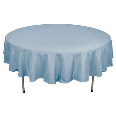 Polyester 90" Round Tablecloth Dusty Blue - Stain & Wrinkle - Resistant Table Cover - Linen Luxes