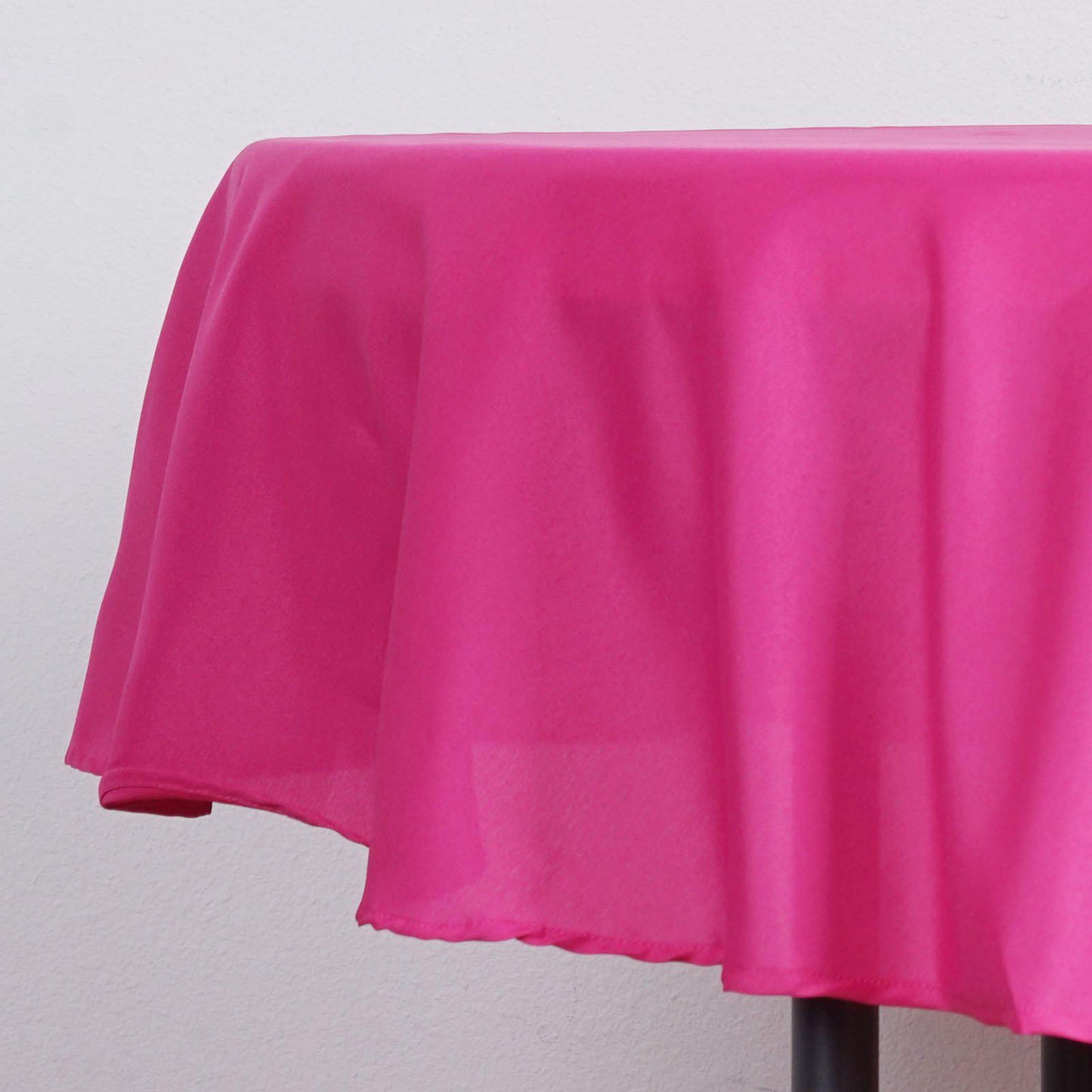 Polyester 90" Round Tablecloth Fuchsia - Stain & Wrinkle - Resistant Table Cover - Linen Luxes