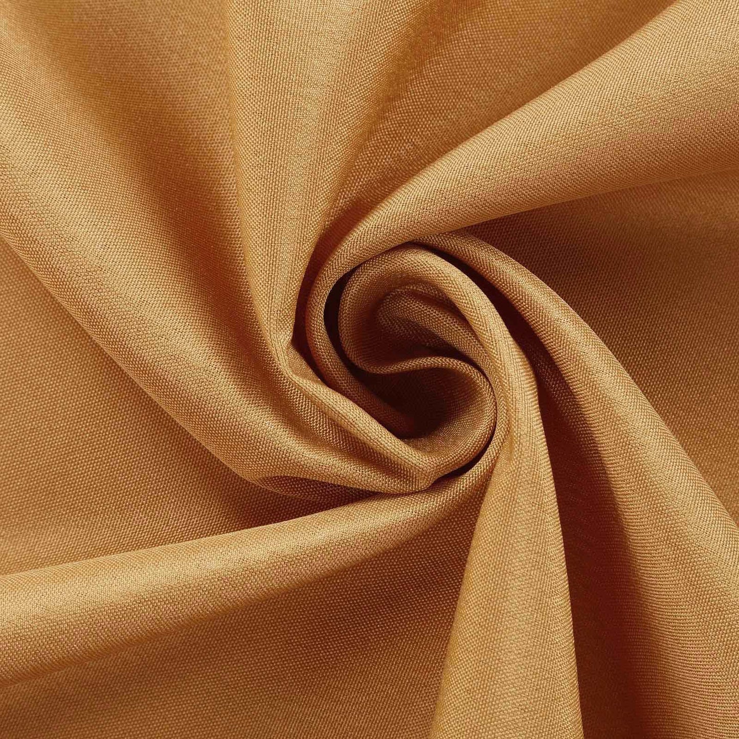 Polyester 90" Round Tablecloth Gold - Stain and Wrinkle - Resistant Table Cover for Party & Gatherings - Linen Luxes