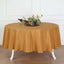 Polyester 90" Round Tablecloth Gold - Stain and Wrinkle - Resistant Table Cover for Party & Gatherings - Linen Luxes