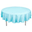 Polyester 90" Round Tablecloth Light Blue - Stain & Wrinkle - Resistant Table Cover - Linen Luxes