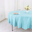 Polyester 90" Round Tablecloth Light Blue - Stain & Wrinkle - Resistant Table Cover - Linen Luxes