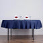 Polyester 90" Round Tablecloth Navy Blue - Stain & Wrinkle - Resistant Table Cover - Linen Luxes