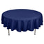 Polyester 90" Round Tablecloth Navy Blue - Stain & Wrinkle - Resistant Table Cover - Linen Luxes