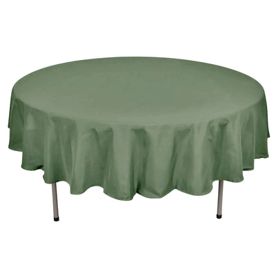 Polyester 90" Round Tablecloth Olive Green - Stain & Wrinkle - Resistant Table Cover - Linen Luxes
